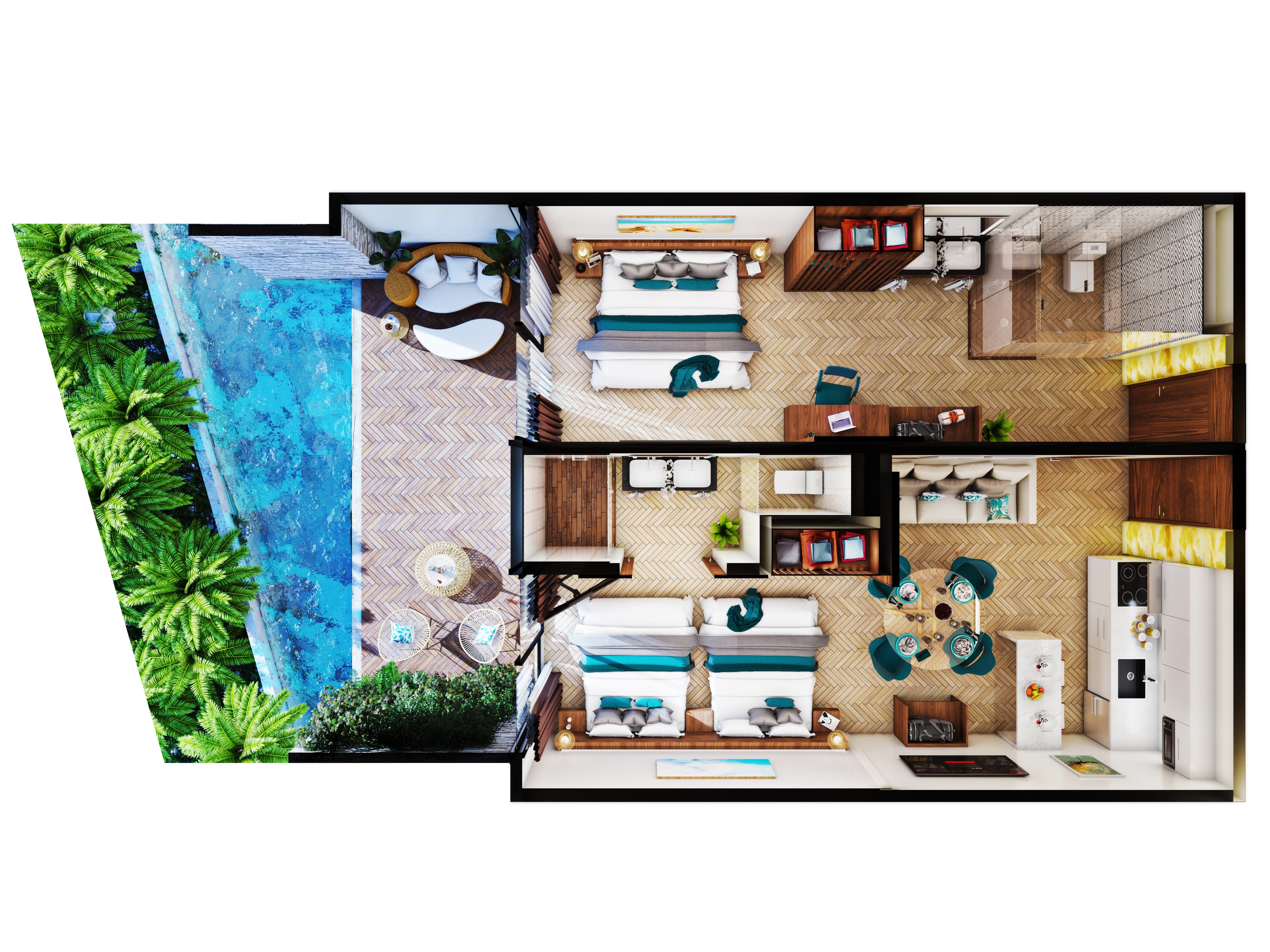 Depto 1 Rec en Preventa Puerto Morelos | MPgenesis - 45