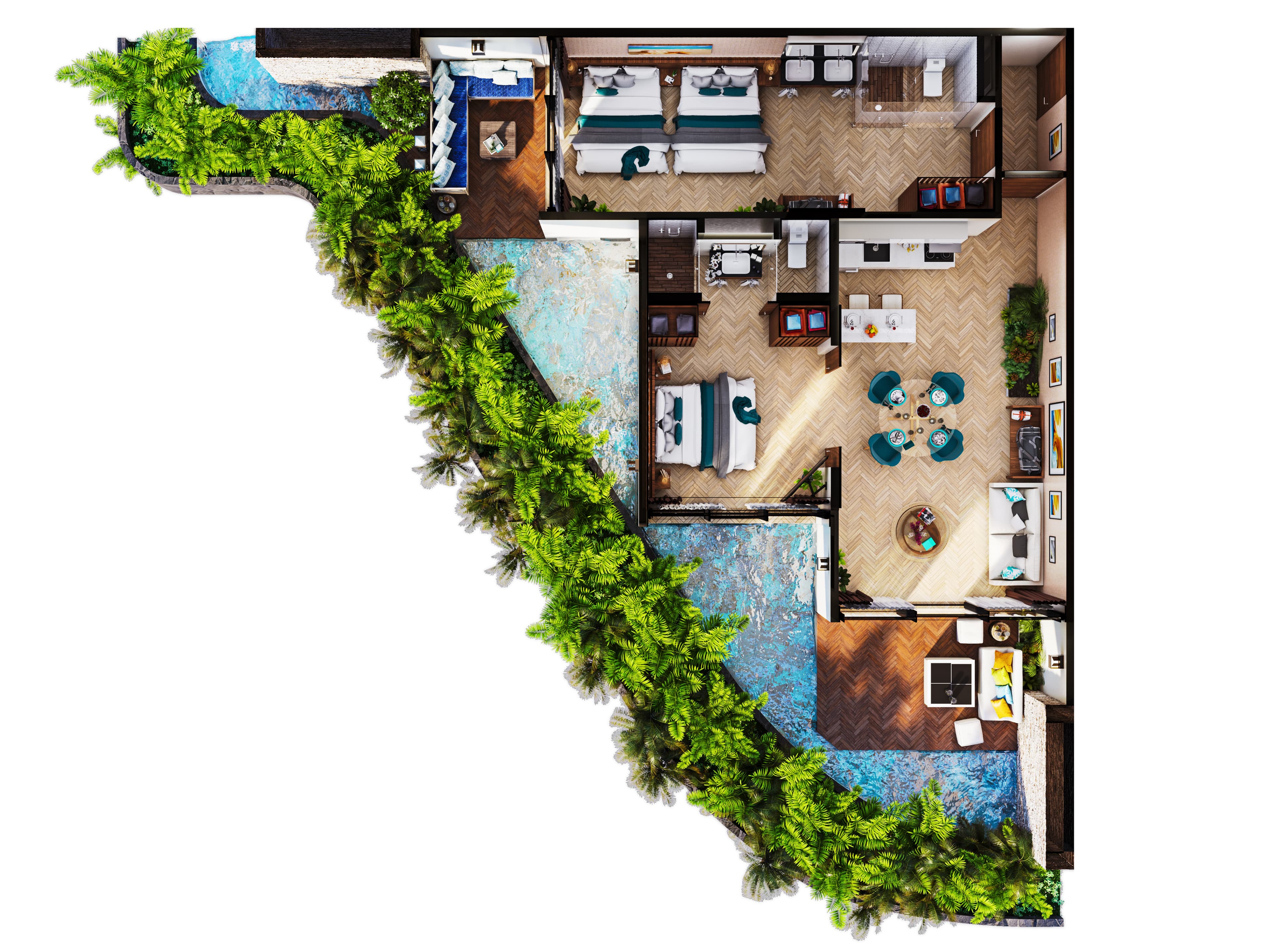 Depto 1 Rec en Preventa Puerto Morelos | MPgenesis - 46