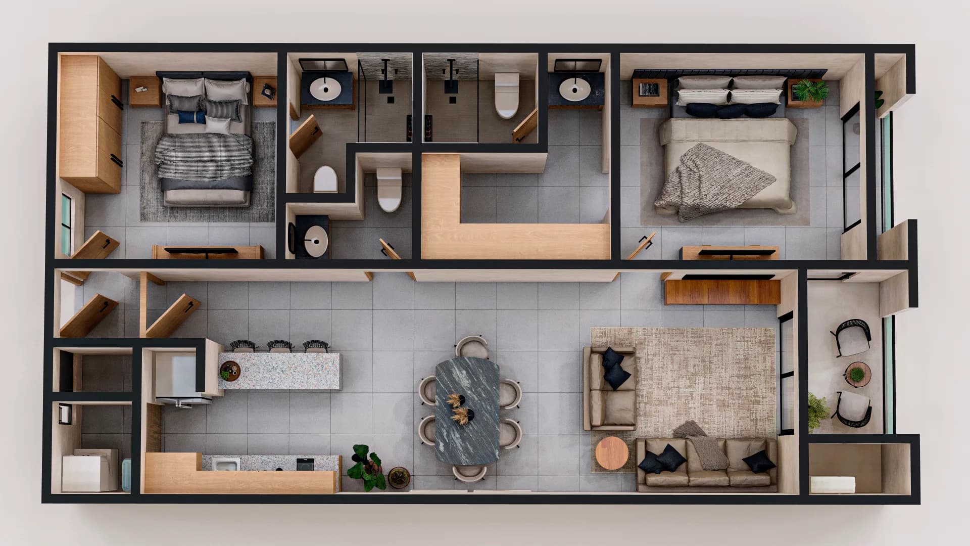 Departamento Residencia Urbana 2Rec 1