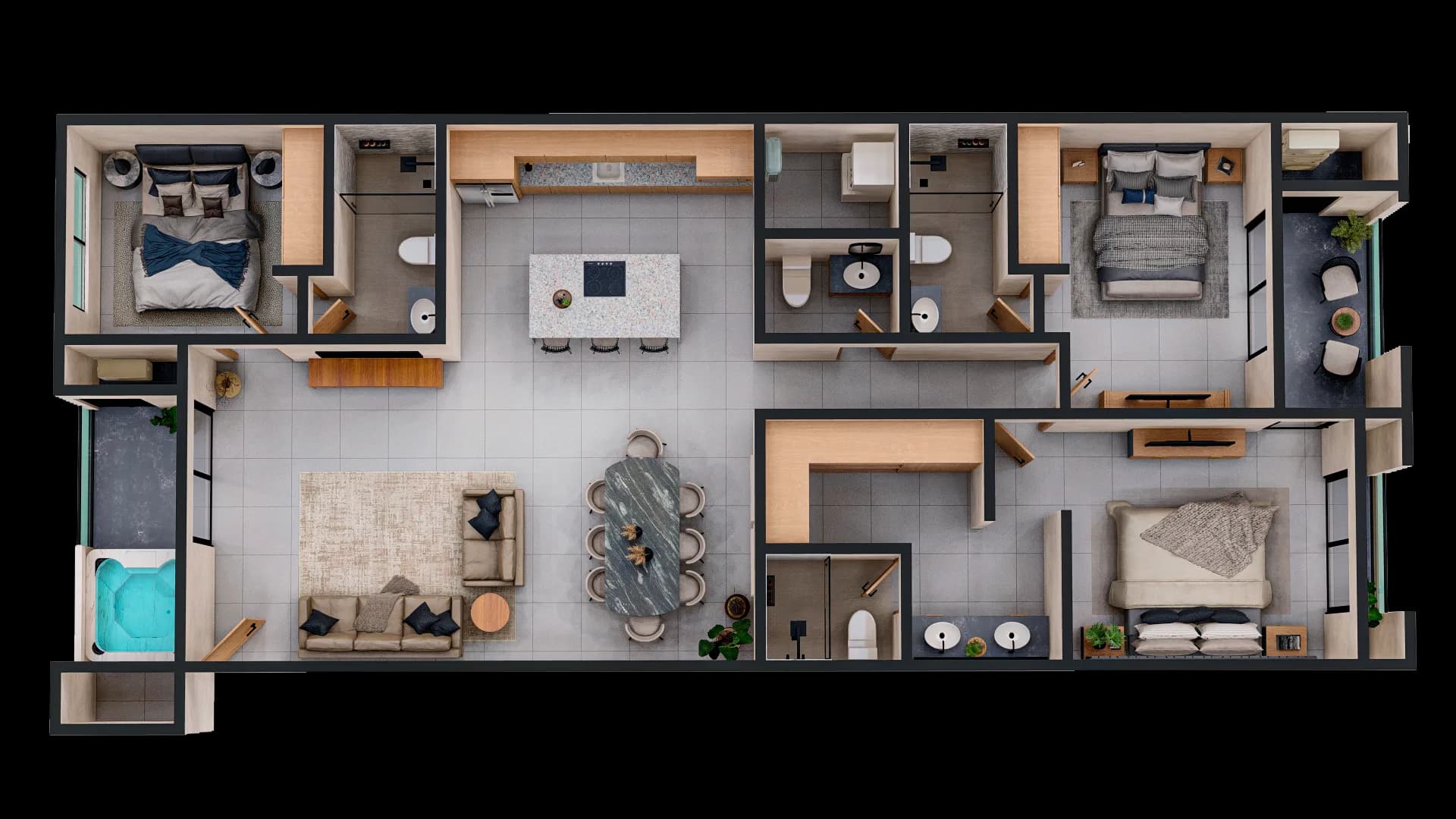 Residencia Familiar 3 recámaras (105 m²) 1