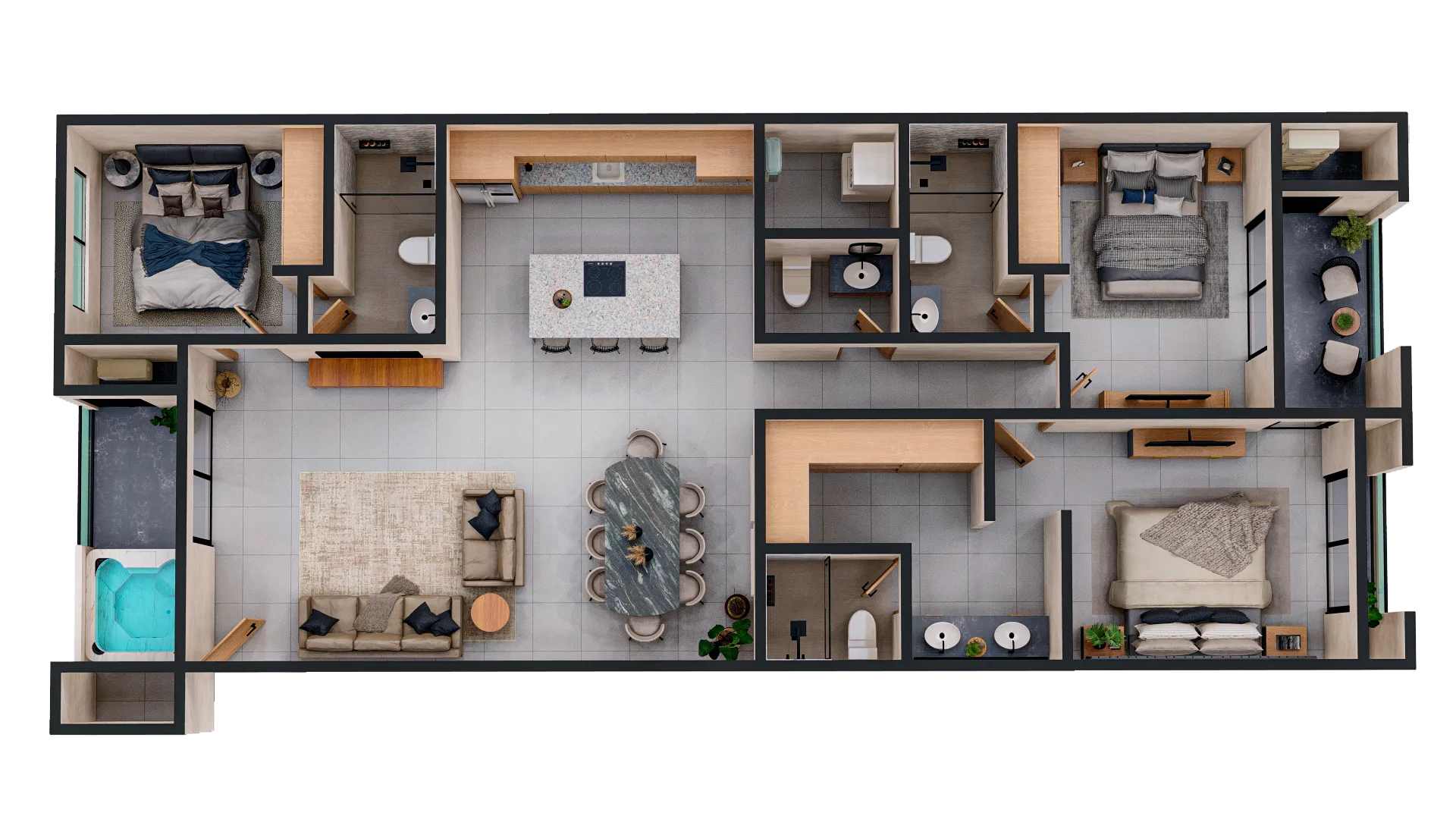 Residencia Familiar 3 recámaras (105 m²)